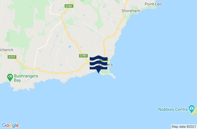 Mapa de mareas Flinders Beach, Australia