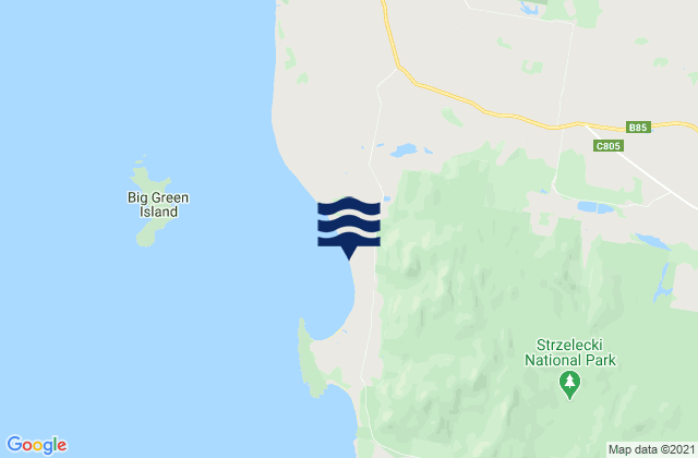 Mapa de mareas Flinders Island - Trousers Point, Australia