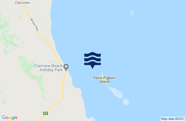Mapa de mareas Flock Pigeon Island, Australia
