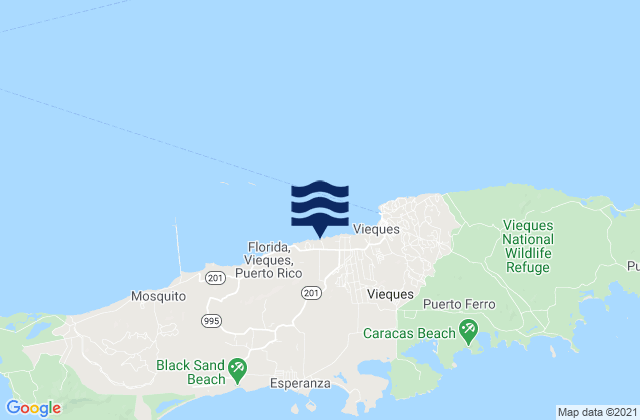 Mapa de mareas Florida Barrio, Puerto Rico