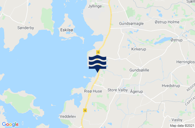 Mapa de mareas Fløng, Denmark