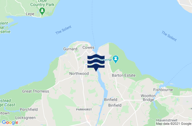 Mapa de mareas Folly Inn, United Kingdom