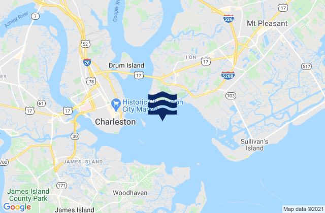 Mapa de mareas Folly Reach Buoy 5, United States