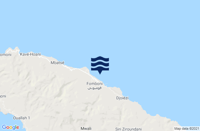 Mapa de mareas Fomboni, Comoros