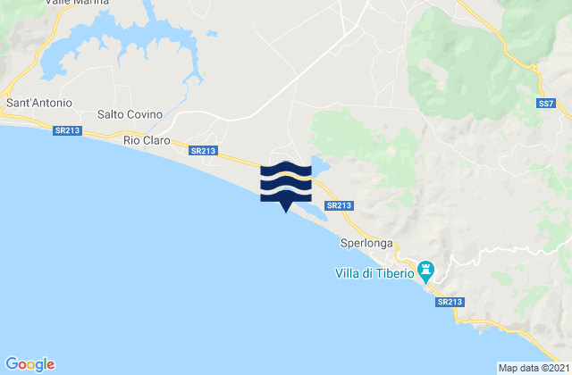 Mapa de mareas Fondi, Italy