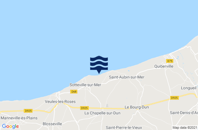 Mapa de mareas Fontaine-le-Dun, France