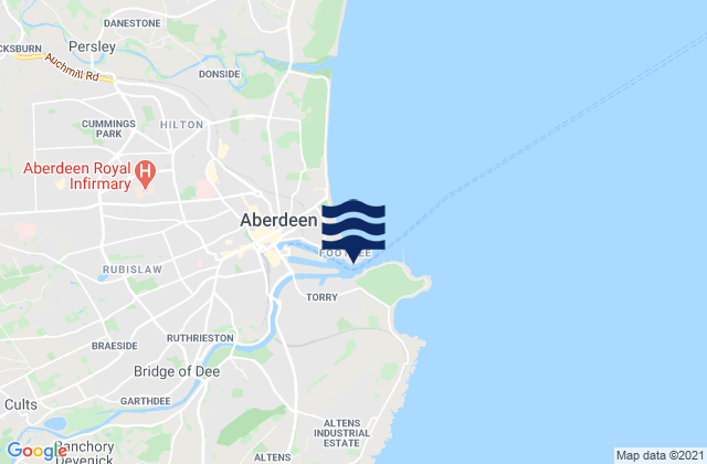 Mapa de mareas Footdee Beach, United Kingdom