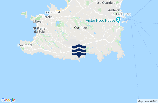 Mapa de mareas Forest, Guernsey