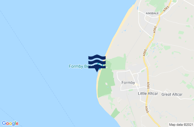 Mapa de mareas Formby Beach, United Kingdom