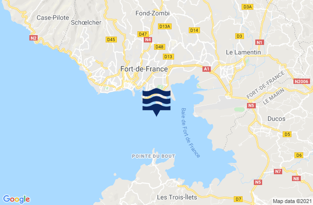 Mapa de mareas Fort-de-France (Martinique), Martinique