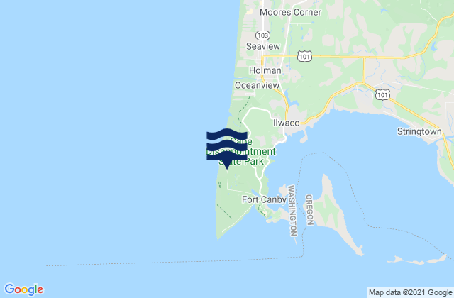 Mapa de mareas Fort Canby A Jetty, United States