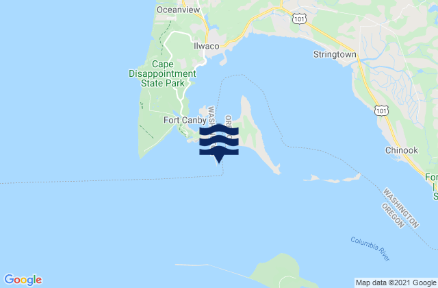 Mapa de mareas Fort Canby Jetty A Wash., United States