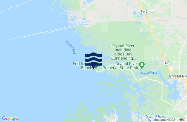 Mapa de mareas Fort Island, United States