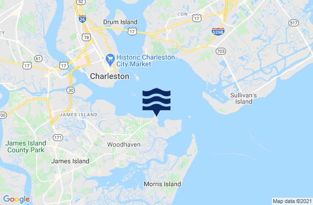 Mapa de mareas Fort Johnson, United States