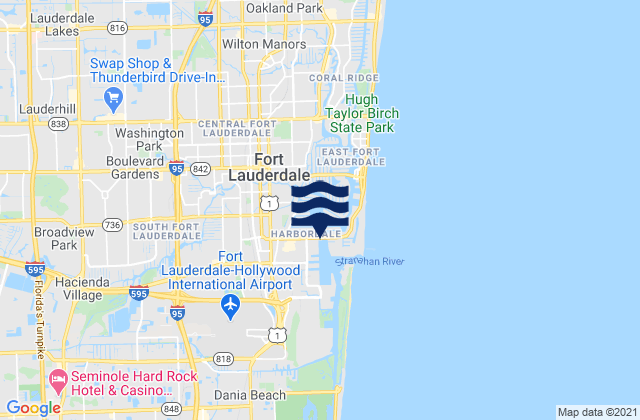 Mapa de mareas Fort Lauderdale, United States