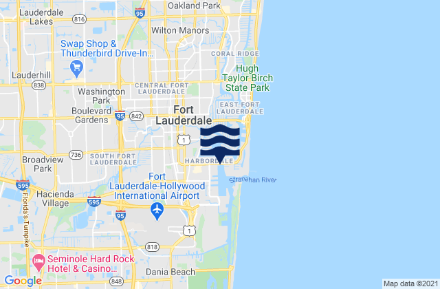 Mapa de mareas Fort Lauderdale New River, United States