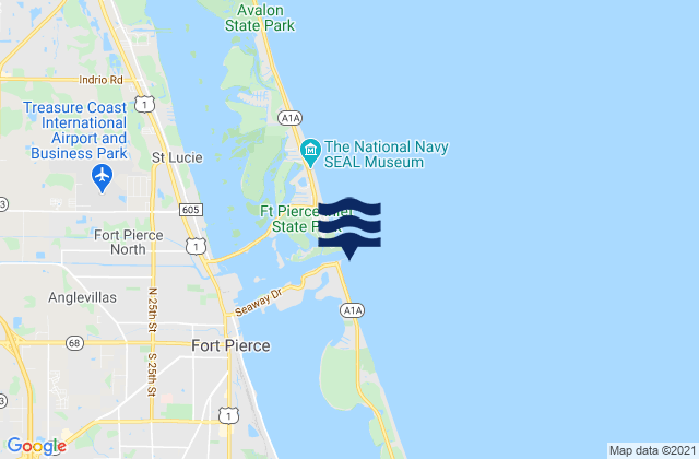 Mapa de mareas Fort Pierce Inlet (South Jetty), United States