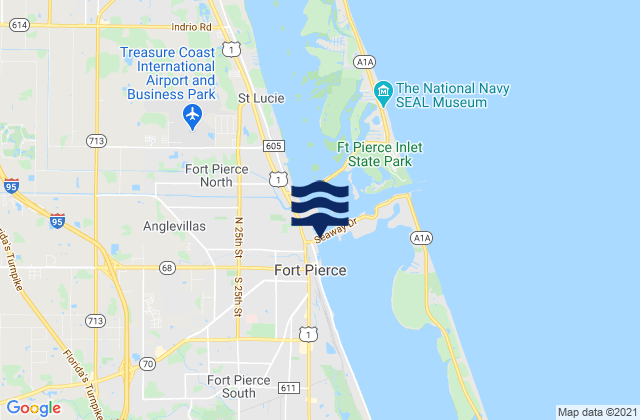 Mapa de mareas Fort Pierce South Beach Causeway, United States