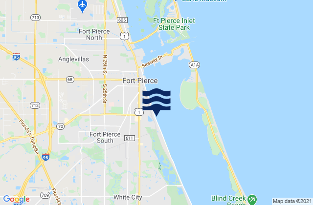 Mapa de mareas Fort Pierce South, United States