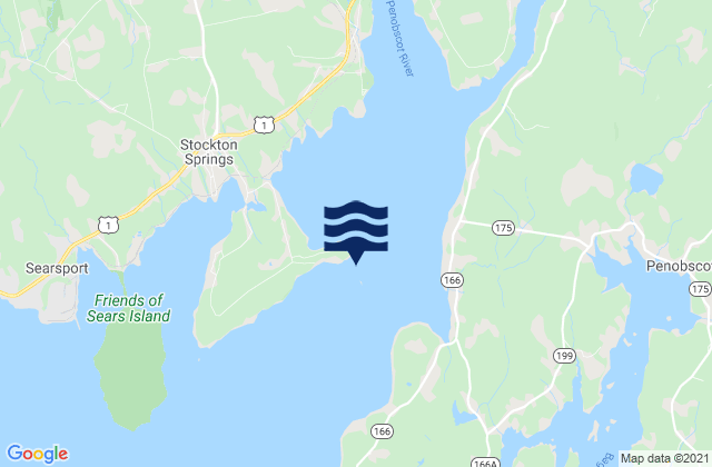 Mapa de mareas Fort Point Ledge Penobscot Bay, United States