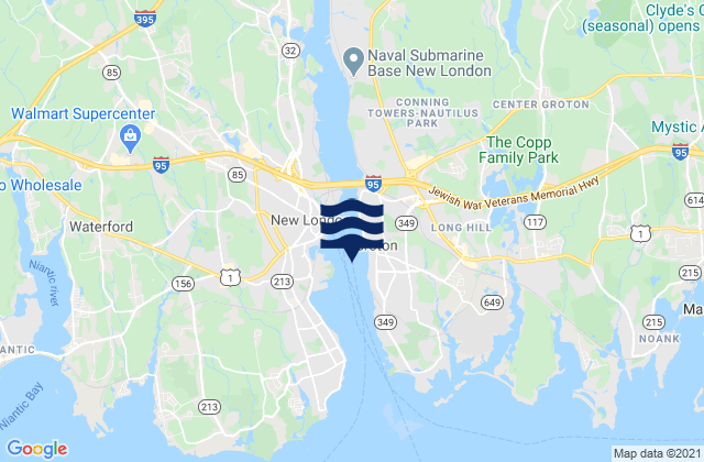 Mapa de mareas Fort Trumbull State Park, United States