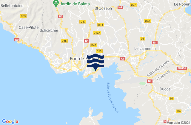 Mapa de mareas Fort de France, Martinique