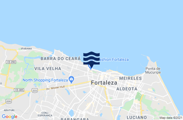 Mapa de mareas Fortaleza, Brazil