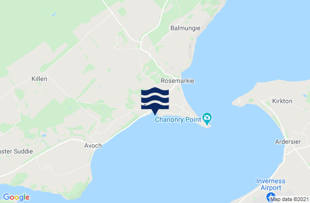 Mapa de mareas Fortrose Beach, United Kingdom