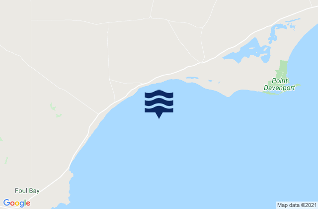 Mapa de mareas Foul Bay, Australia