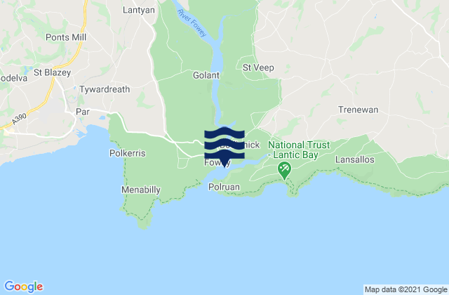 Mapa de mareas Fowey Harbour, United Kingdom