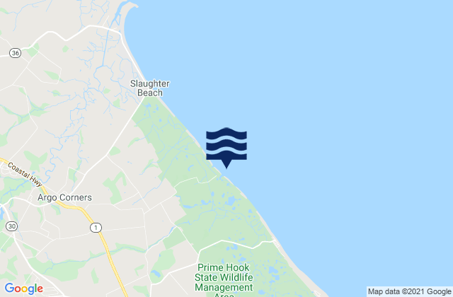 Mapa de mareas Fowler Beach, United States