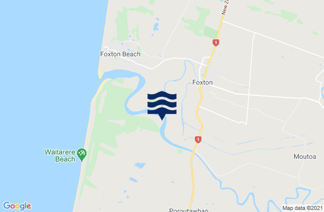 Mapa de mareas Foxton, New Zealand