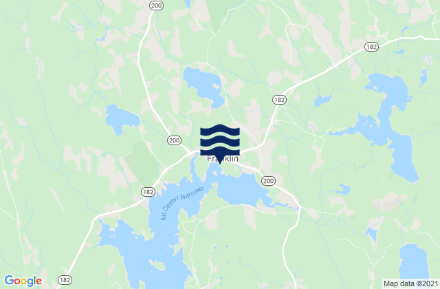 Mapa de mareas Franklin, United States