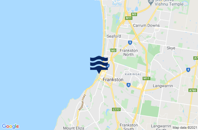 Mapa de mareas Frankston, Australia