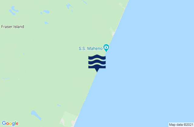 Mapa de mareas Fraser Island - Maheno Wreck, Australia