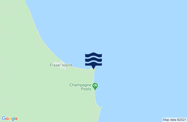 Mapa de mareas Fraser Island - Waddy Point, Australia