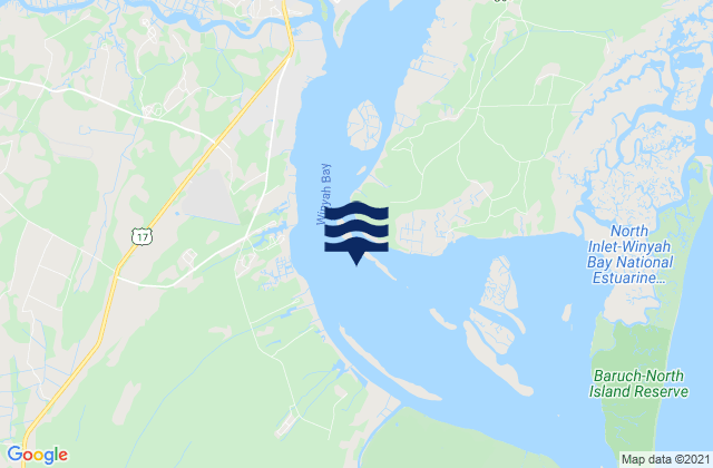 Mapa de mareas Frazier Point south of, United States