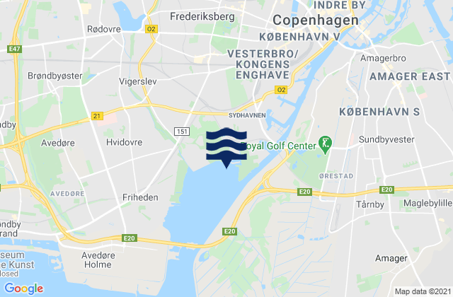Mapa de mareas Frederiksberg Kommune, Denmark