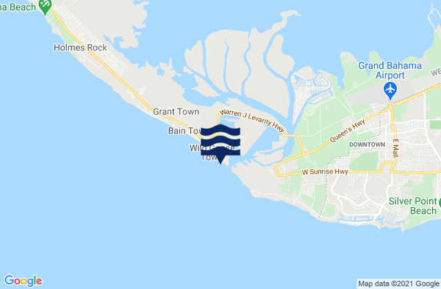 Mapa de mareas Freeport Harbour, Bahamas