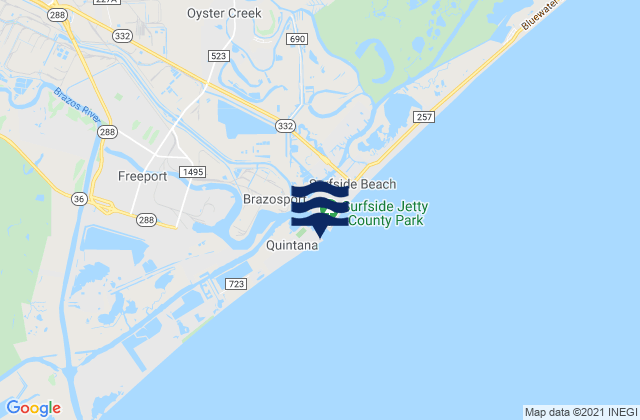 Mapa de mareas Freeport US Coast Guard Station, United States