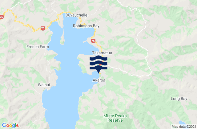 Mapa de mareas French Bay - Akaroa, New Zealand