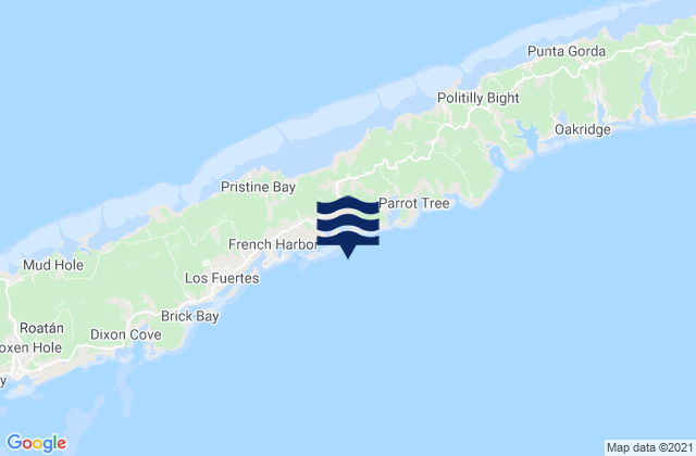 Mapa de mareas French Harbor, Honduras