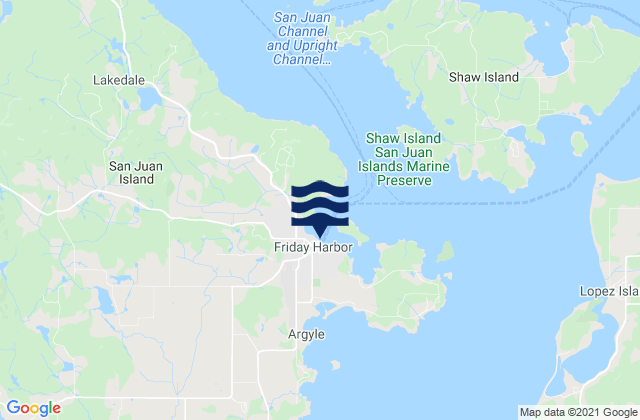 Mapa de mareas Friday Harbor, United States