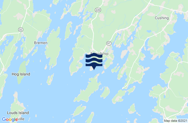 Mapa de mareas Friendship Harbor, United States