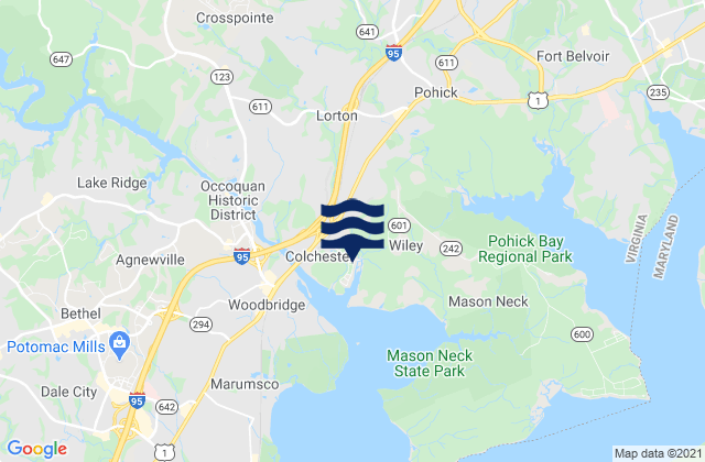 Mapa de mareas Friendship Village, United States