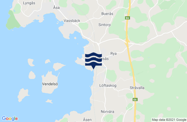 Mapa de mareas Frillesås, Sweden