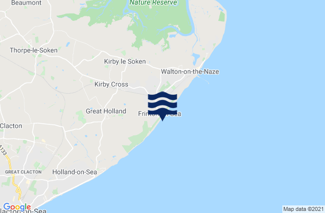 Mapa de mareas Frinton-on-Sea Beach, United Kingdom