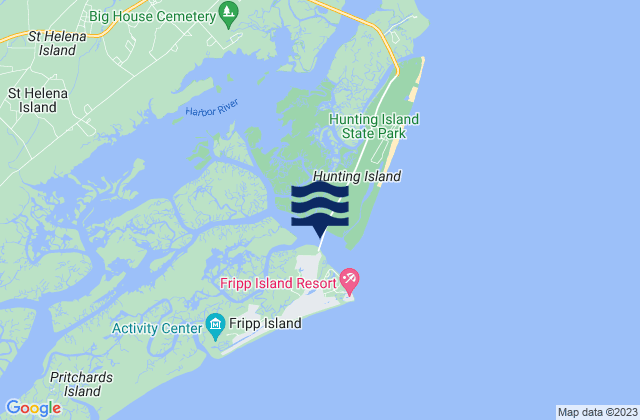 Mapa de mareas Fripp Inlet Fripp Island, United States
