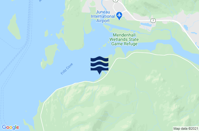 Mapa de mareas Fritz Cove Douglas Island, United States