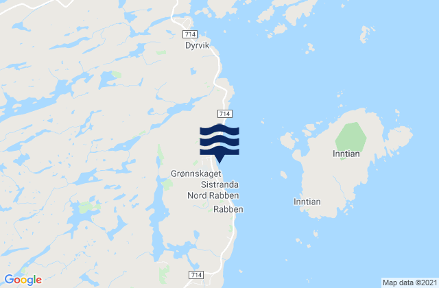 Mapa de mareas Frøya, Norway